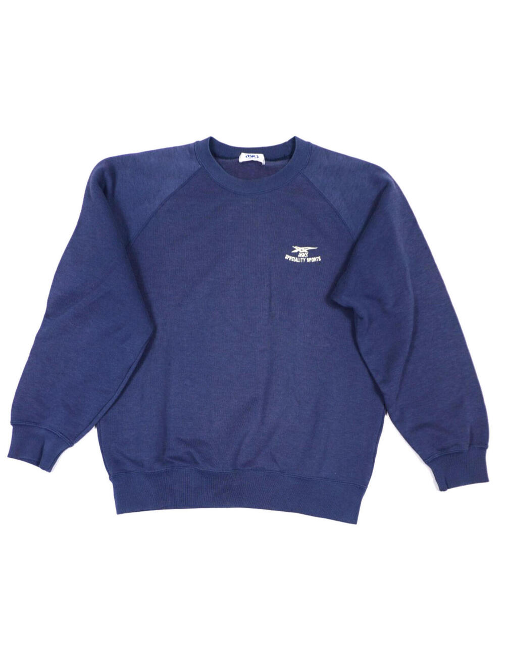 Vintage Asics Sweatshirt Small Mens 90s Crewneck Pullover Blue Retro Made Japan